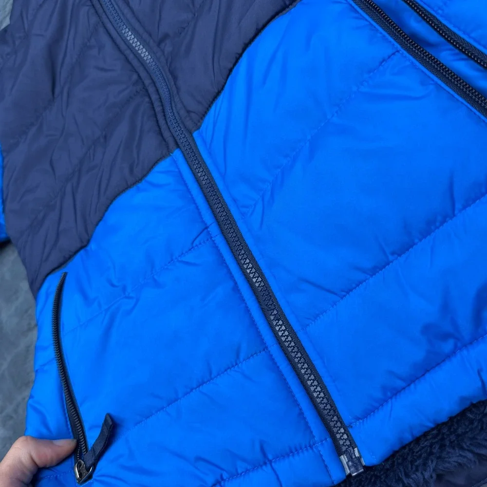 The North Face Boys Reversible Mount Chimborazo Jacket Blue Navy Size M 10/12